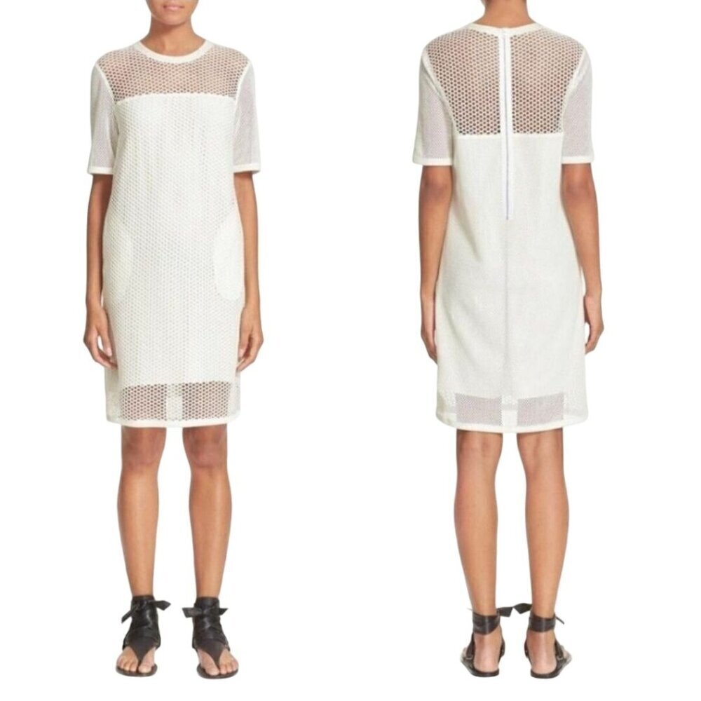 Rag & Bone Luna Dress White Mesh Silk Unique Quality Stunning Size XS